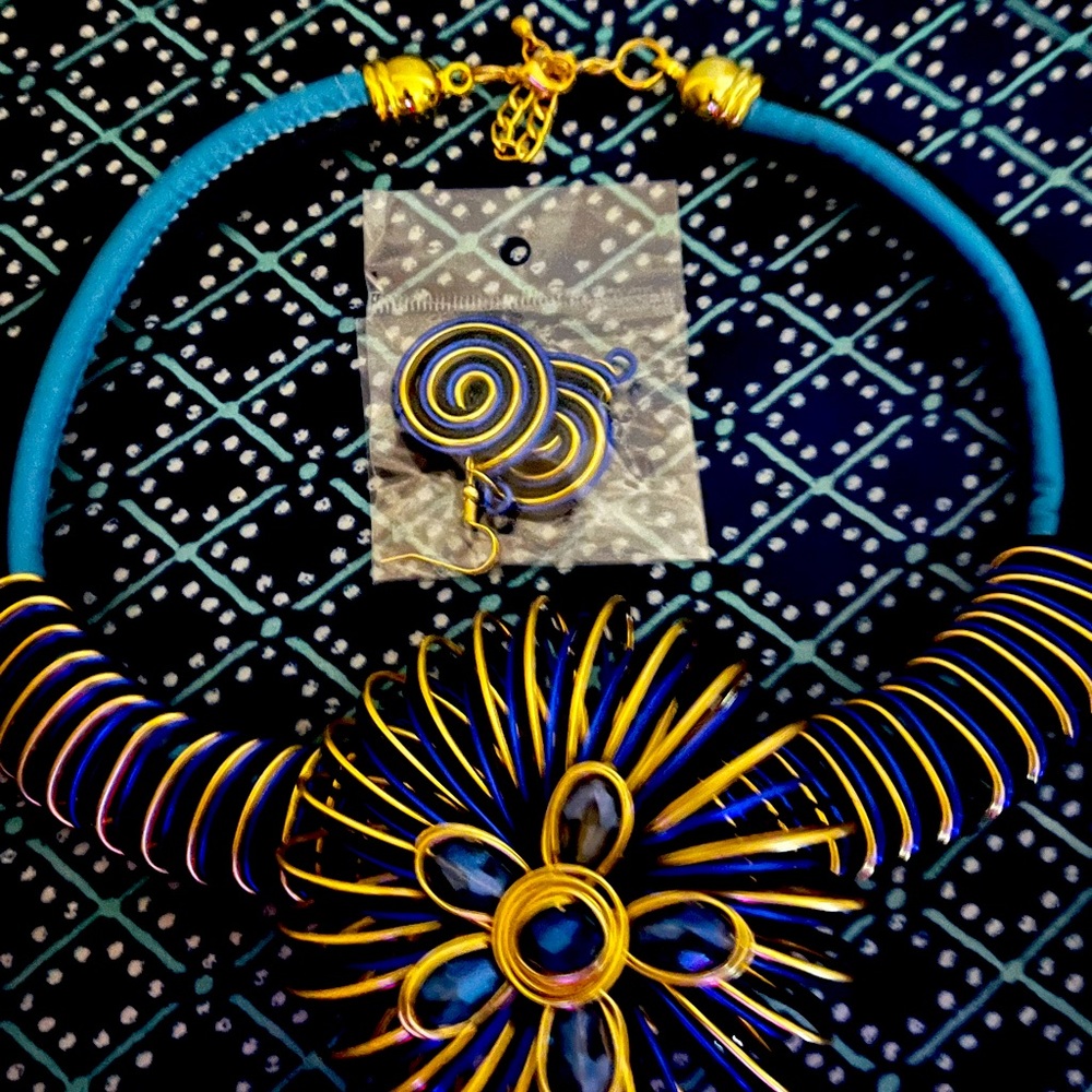 Jewelry Blue and some Gold and Lighter Blue